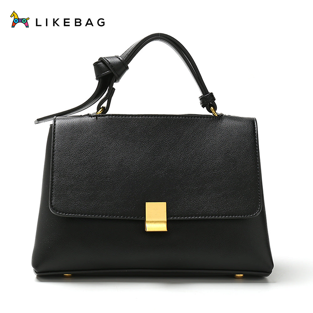 Women's Simple Solid Color Portable Fashionable Temperament Handbags