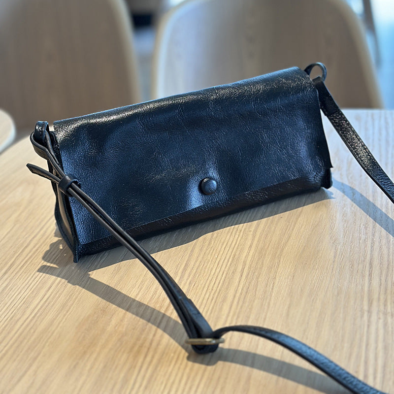 Women's Leather Korean Artistic Closed Toe Layer Crossbody Bags