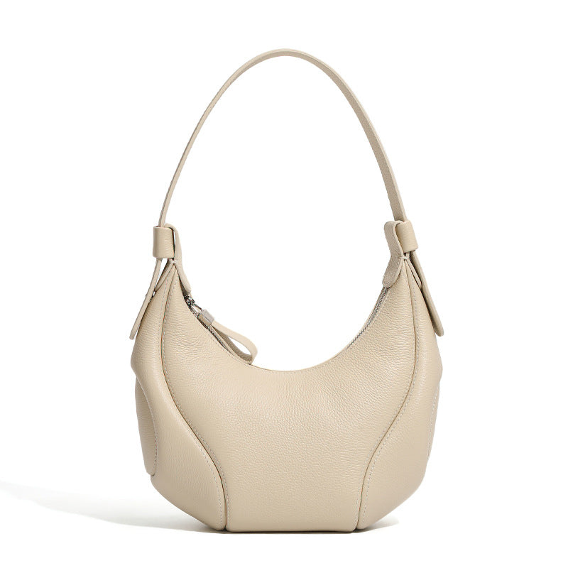 Women's Baseball Underarm Niche Retro Crescent Genuine Armpit Bags