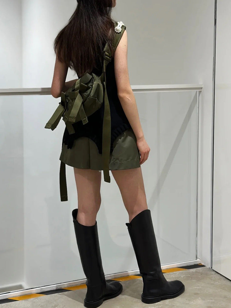 Women's Sweet Pearl Canvas Bow One Crossbody Bags