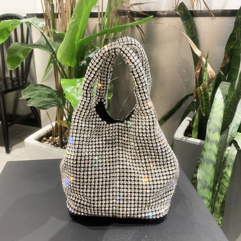Rhinestone Hard Bottom Shaping Quality Vest Shoulder Bags