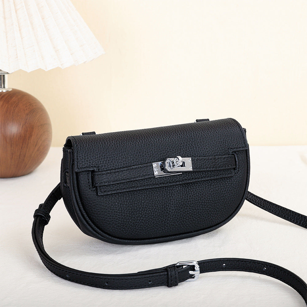 Layer Cowhide Pouch Stylish Lightweight Leather Crossbody Bags
