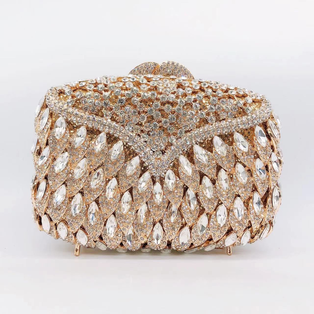 Women's Wei Mermaid Order Diamond Hollow Rhinestone Evening Bags