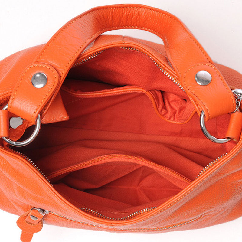Women's Unique Underarm Cowhide Fashion Leather Shoulder Bags
