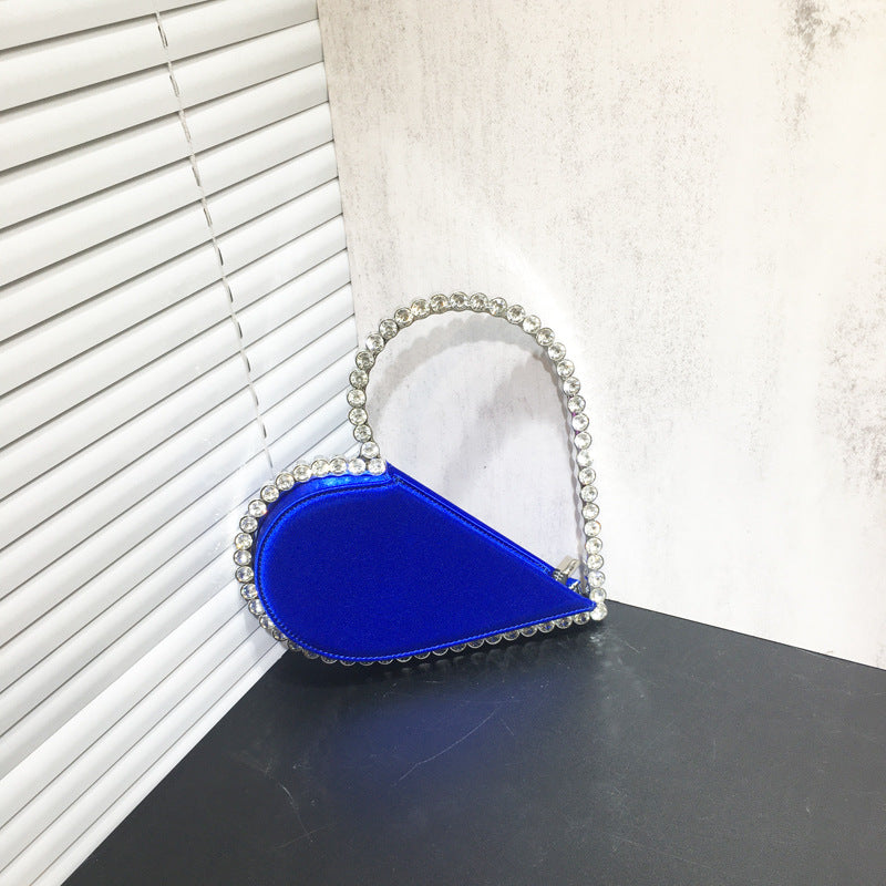Women's Rhinestone Heart-shaped High-grade Hand Holding Diamond Evening Bags
