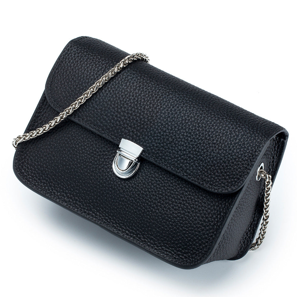 Women's Graceful Leather Horizontal Versatile Chain Bags