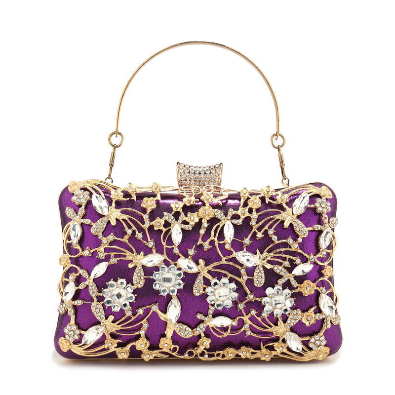 Women's Inlaid With Diamond Dinner Fashion Party Evening Bags