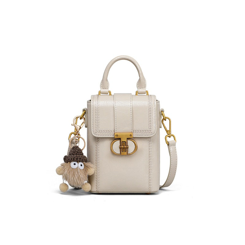 Women's Cell Autumn Lightweight Carrying Genuine Leather Crossbody Bags