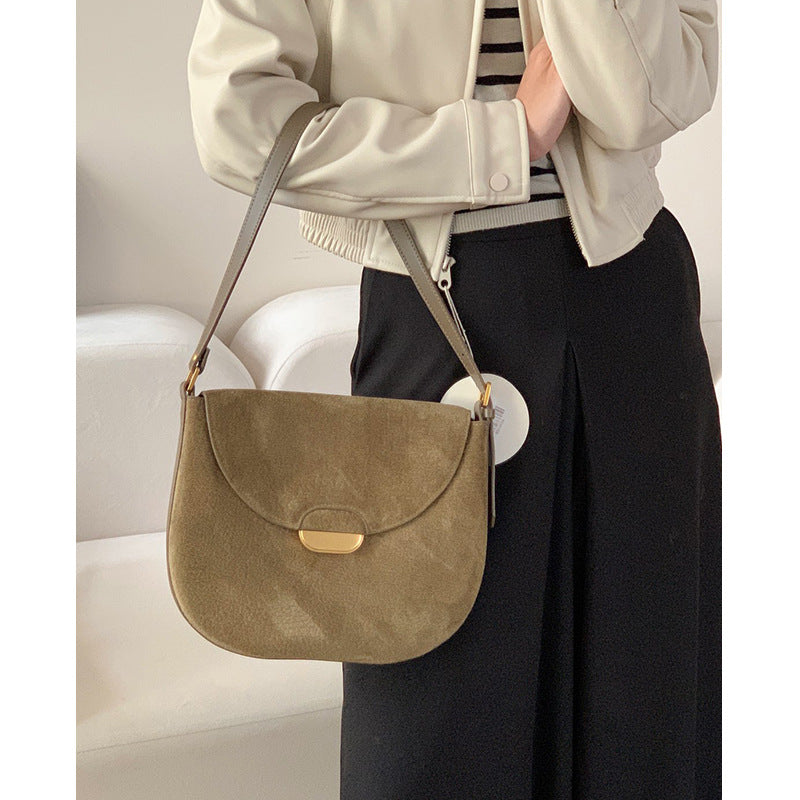 Women's Underarm Large Capacity Genuine Leather Niche Armpit Bags