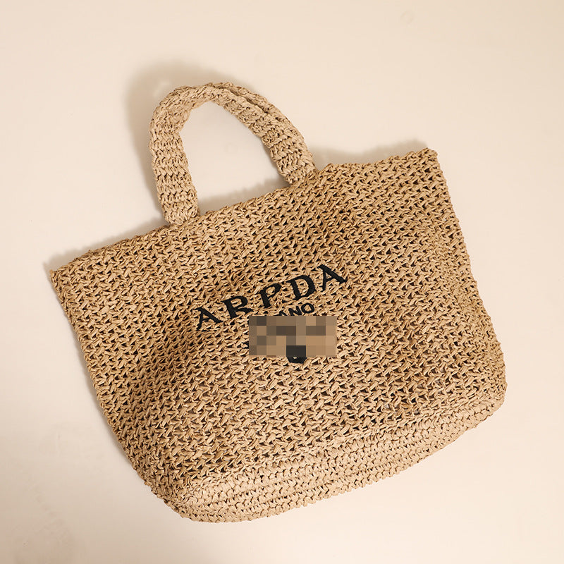 Women's Capacity Straw Handmade Woven Seaside Vacation Handbags