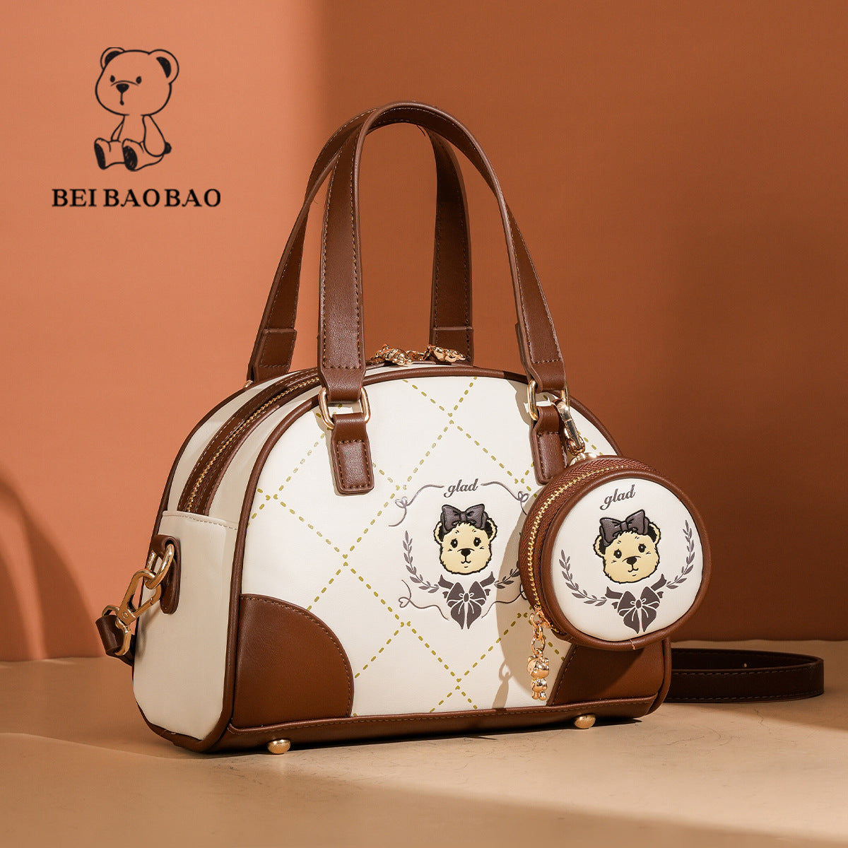 Women's Source Large Capacity Contrast Color Cute Handbags