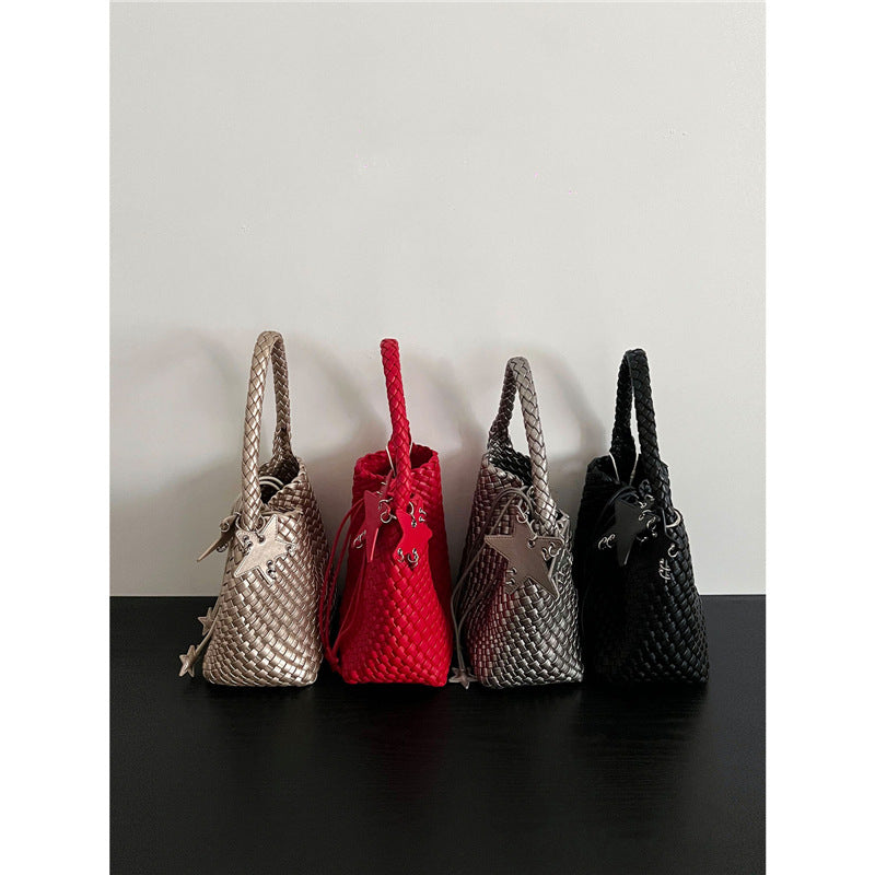Women's Woven Large Capacity High-grade Hand-held Shoulder Bags