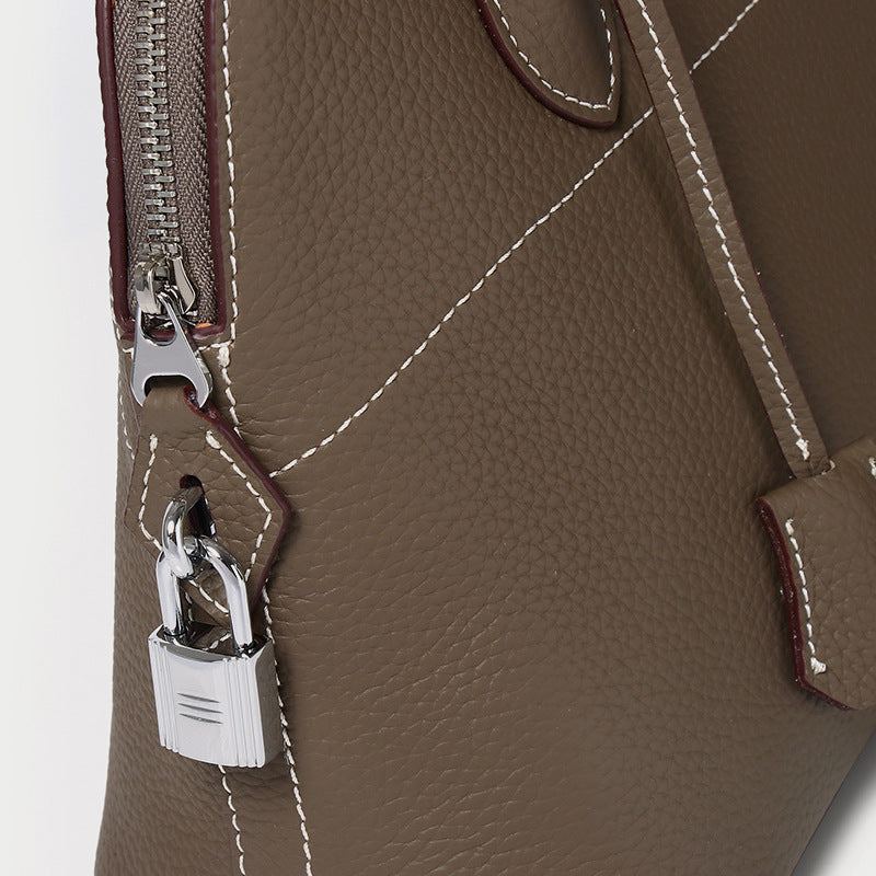 Women's First Layer Cowhide Leather Shell Handbags