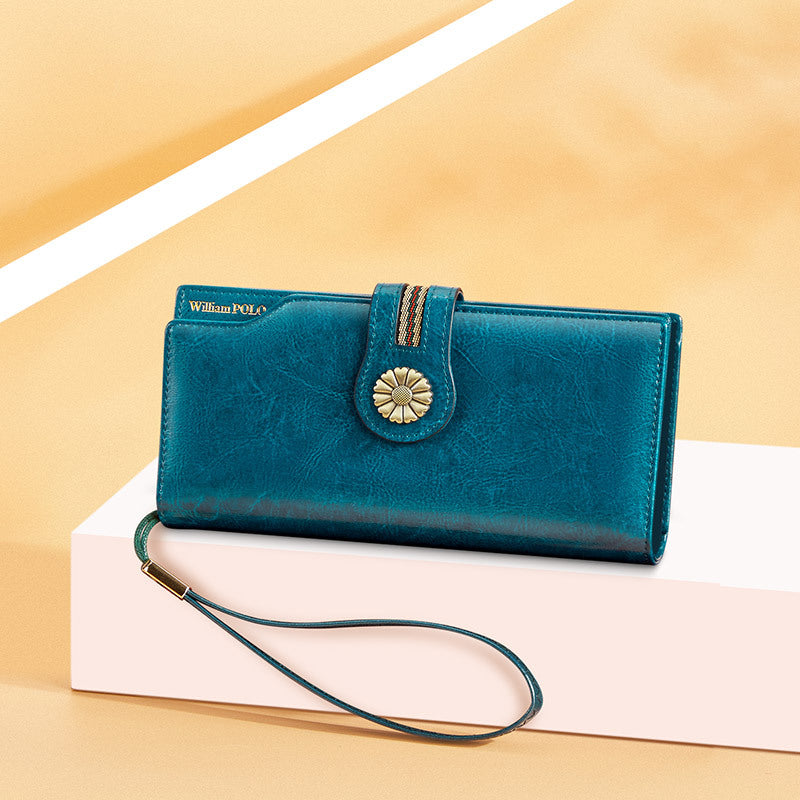 Women's Emperor Paul Long Genuine Leather Clutch Fashionable Exquisite First Ladies Wallets
