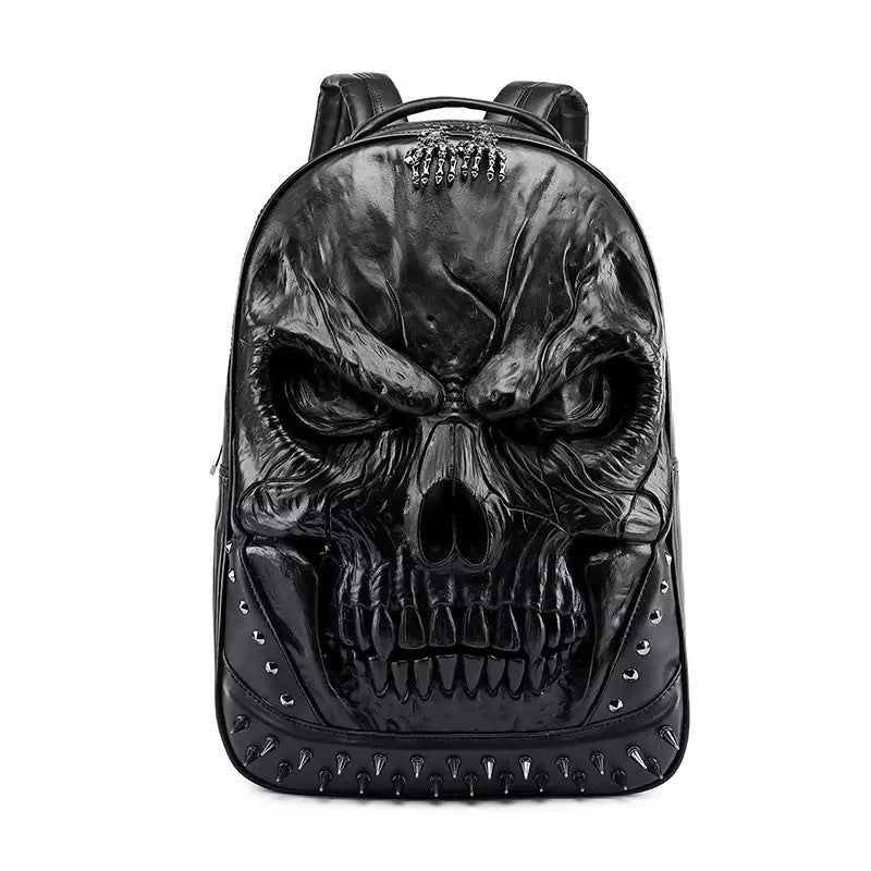 Men's Face Fashion Three-dimensional Relief Skull Street Backpacks