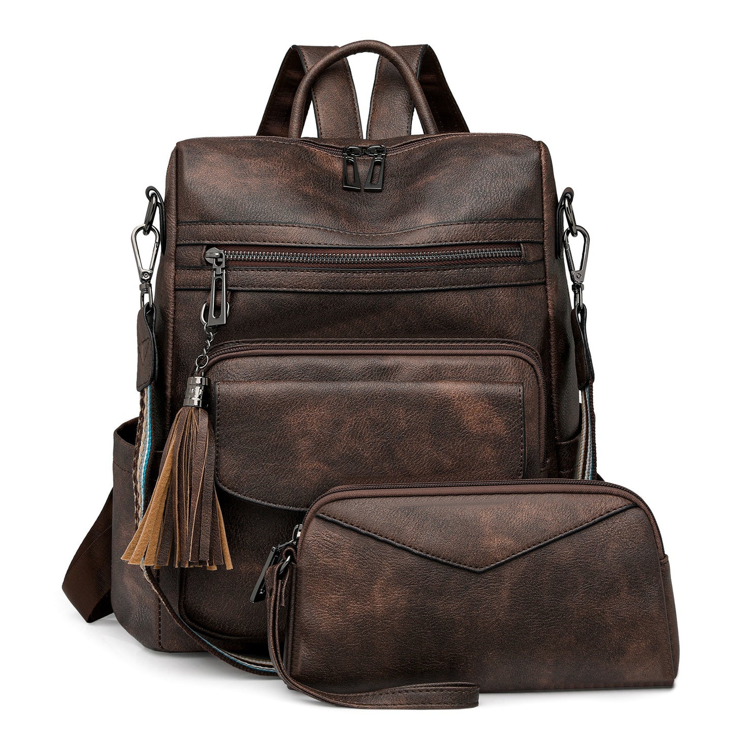 Women's Retro Easy Matching High-grade Two Colors Backpacks