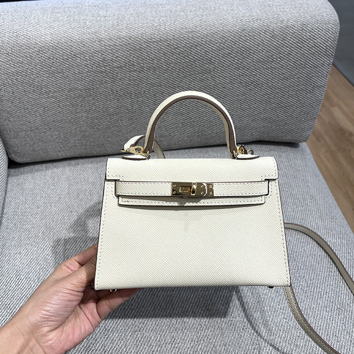 Women's Second Generation Palm Print Kelly Leather Fashion Pouches Mini Shoulder Bags