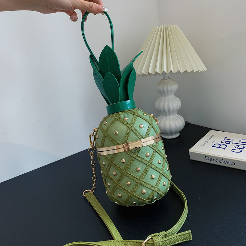 Popular Portable Pineapple Personalized Design Fresh Shoulder Bags