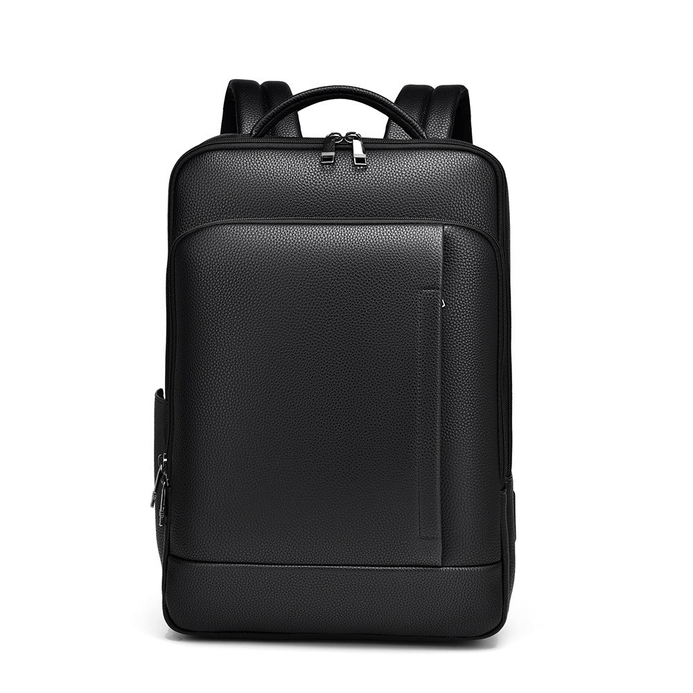 Men's Cowhide Large Capacity Advanced Business Inch Backpacks