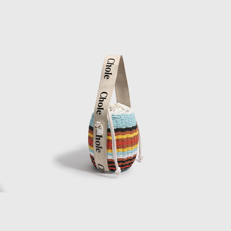 Letter Straw Seaside Holiday Large Capacity Shoulder Bags