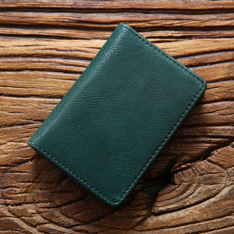 Men's Short First Layer Leather Business Clip Men's Wallets