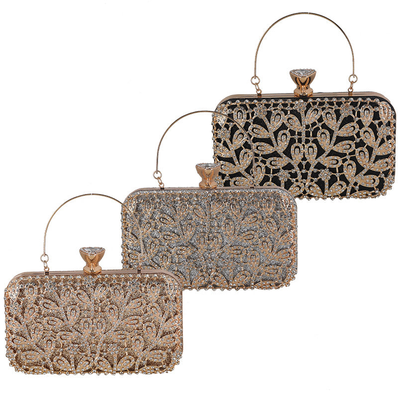 Women's With Diamonds Banquet Clutch Dinner Matching Evening Bags