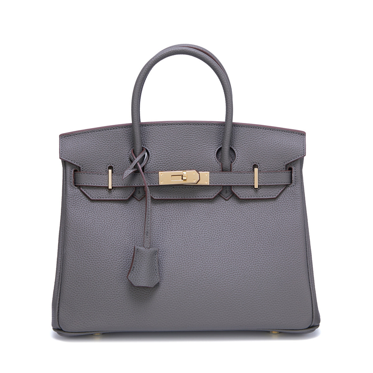 Women's Gold First Layer Cowhide Leather Large Handbags