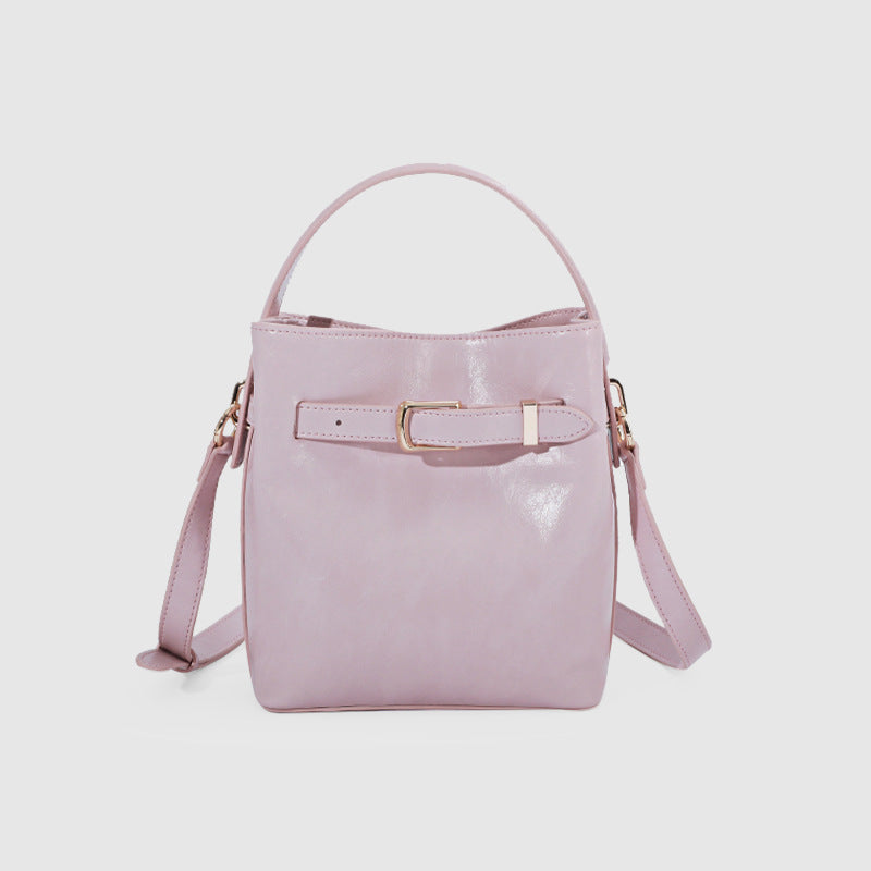 Women's High-grade Spring Oil Wax Design Crossbody Bags