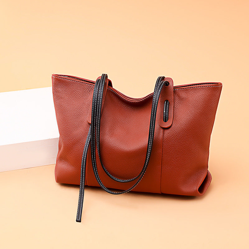 Women's Genuine Leather Cowhide Large Capacity Fashion Shoulder Bags