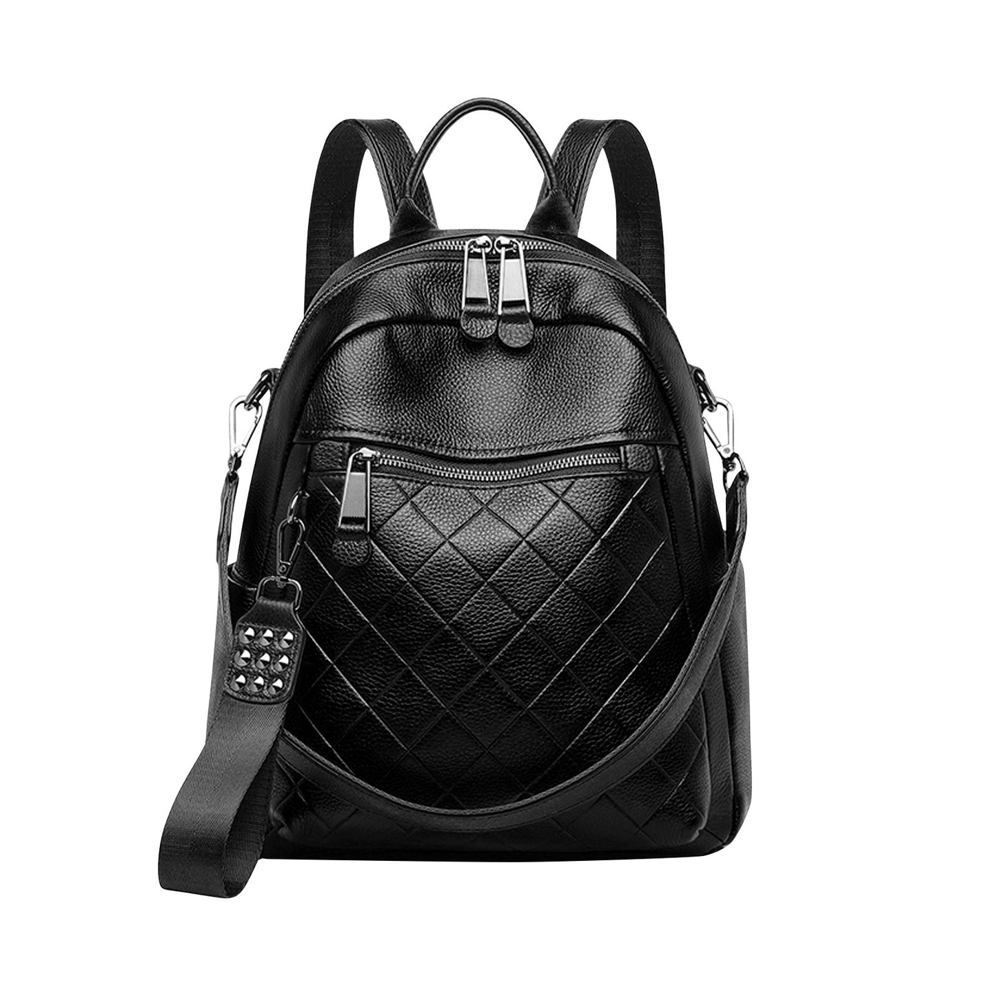 Women's First Layer Leather Genuine Fashion Large Backpacks