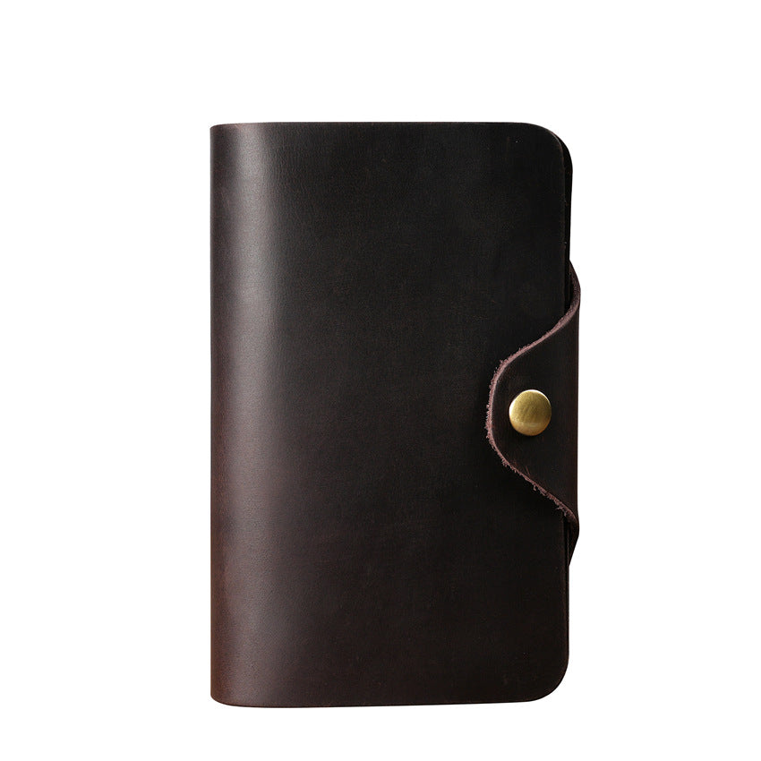 Men's Crazy Horse Leather Long Two-fold Pure First Layer Men's Wallets