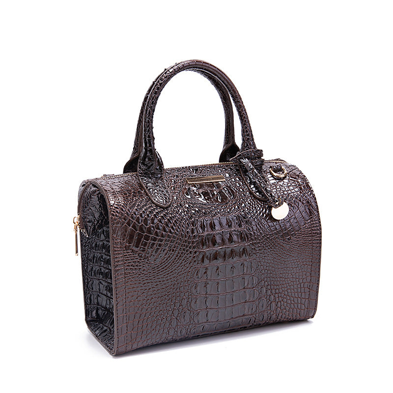 Classy Women's Crocodile Pattern Large Capacity Handbags