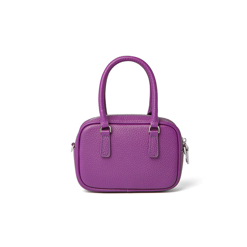 Women's Korean Simple First Layer Cowhide Mini Shoulder Bags