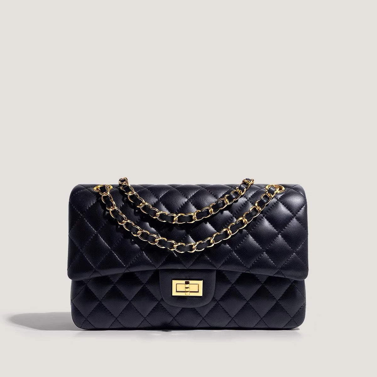 Women's Caviar Rhombus Leather Black Chain Fat Crossbody Bags