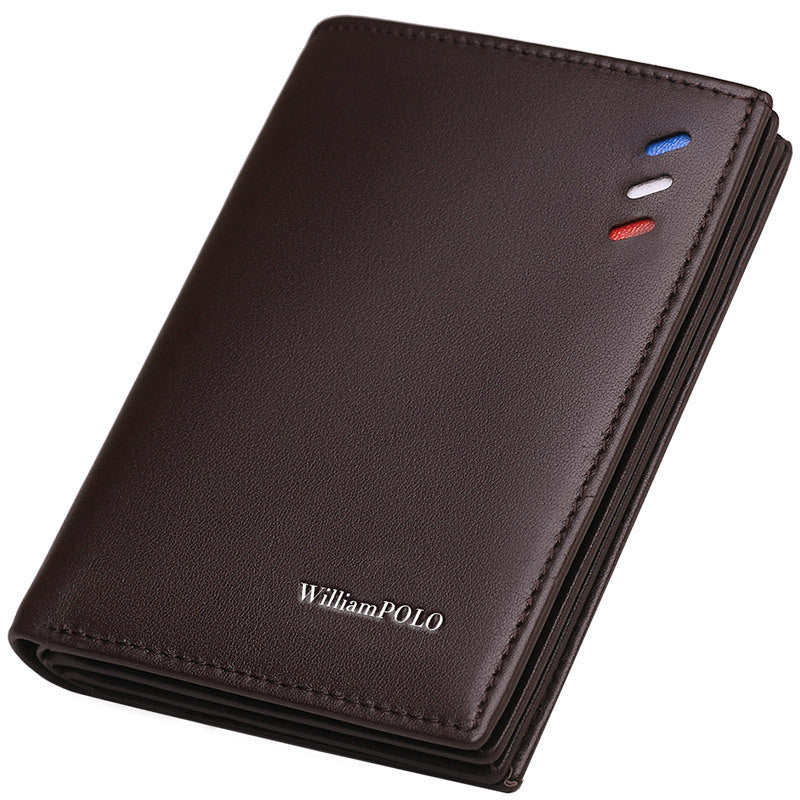 Men's Paul Genuine Leather Fashion Cattlehide Short Men's Wallets