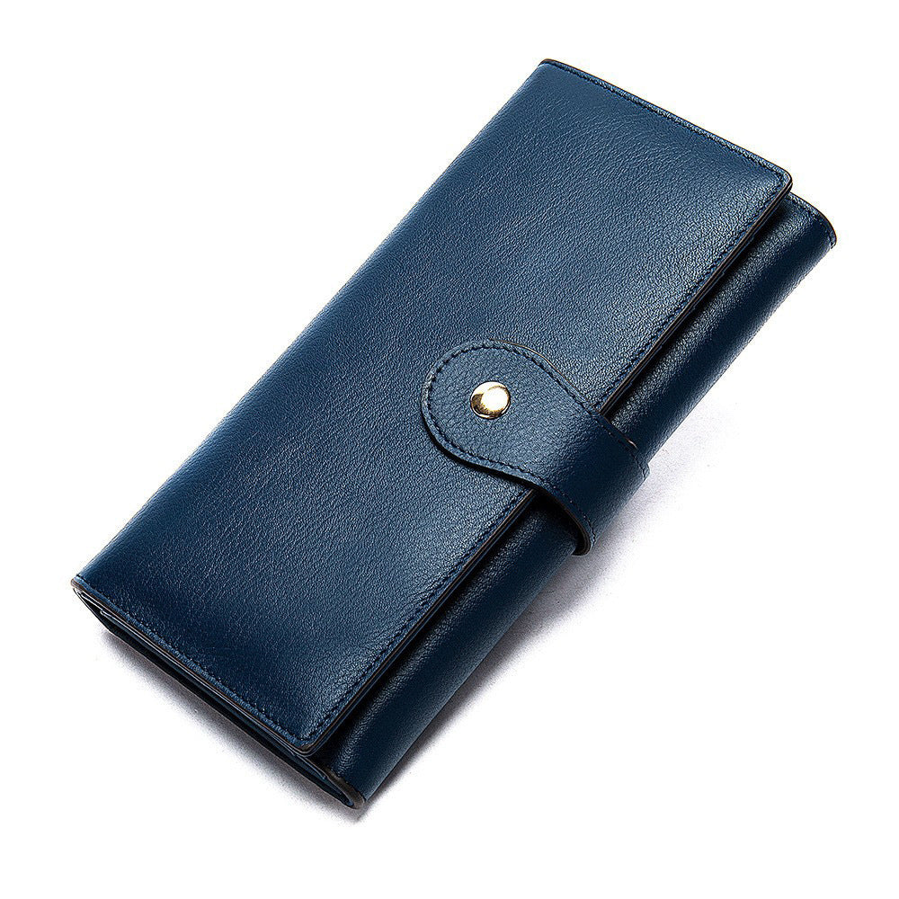 Genuine Leather Female Multiple Slots Antimagnetic Fashion Ladies Wallets