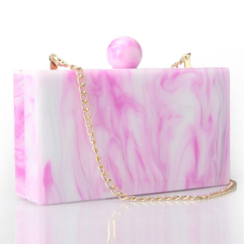 Women's Marble Acrylic Fashion Clutch Dinner Wedding Bags