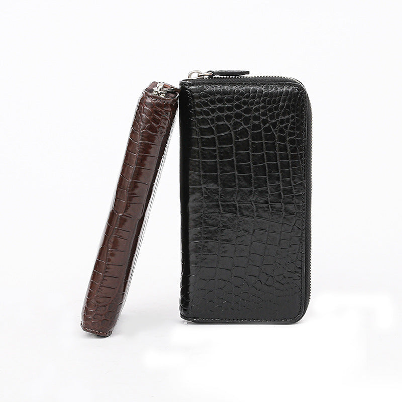 Men's Crocodile Leather Clutch Full Mid-length With Men's Handbags