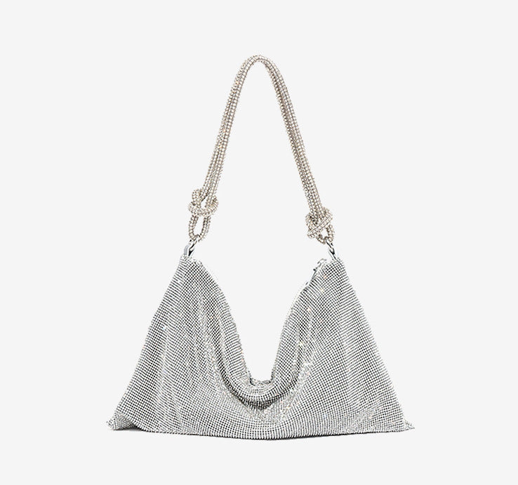 Rhinestone Knotted Hand Carrying Envelope Dinner Shoulder Bags