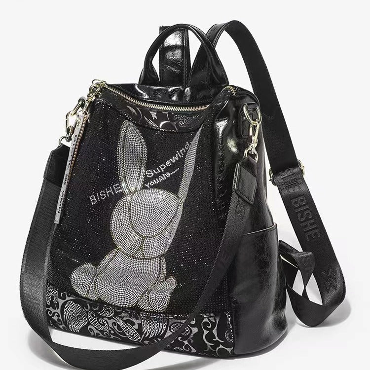 Women's Rhinestone Fashion Trendy Leather High-grade Bags