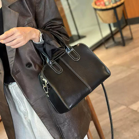 Women's Vegetable Tanning Leather Genuine High-grade First Bags