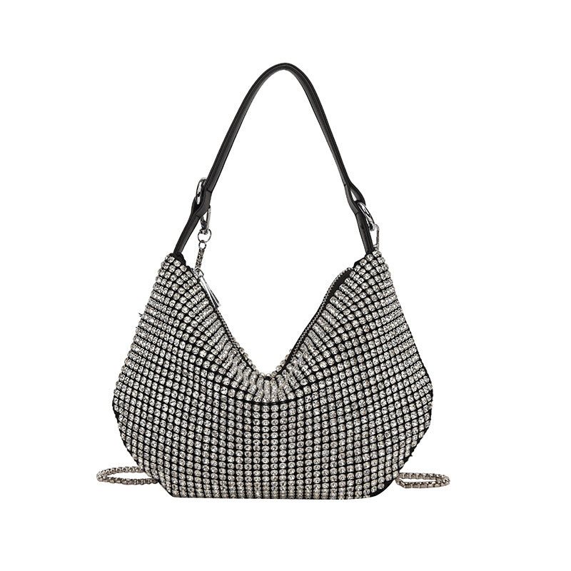 Women's Super Rhinestone Light Diamond Fashion Underarm Shoulder Bags
