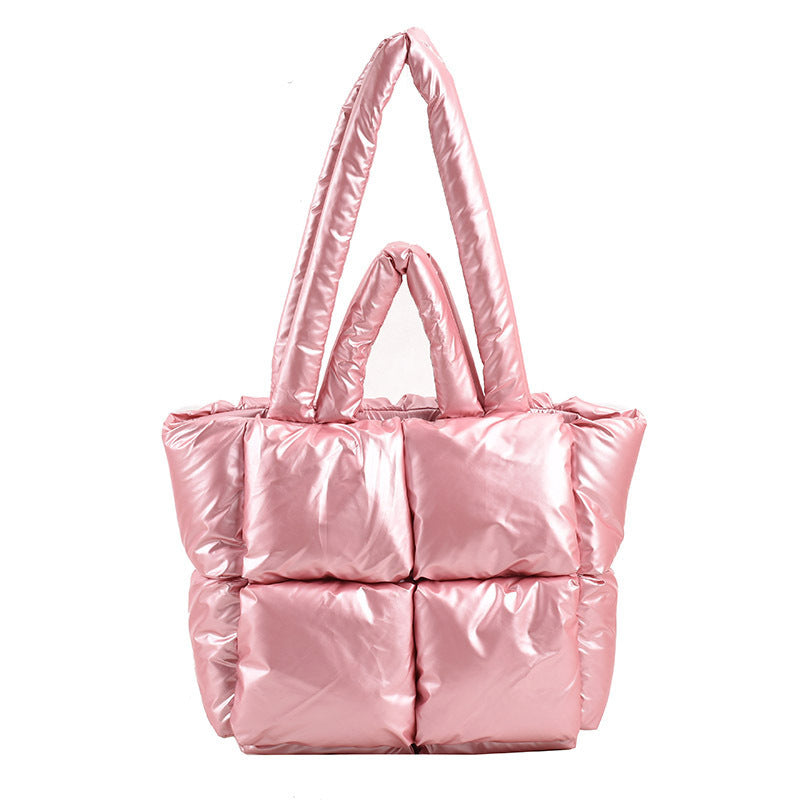 Women's Down Soft Plaid Feeding Cotton Fashion Shoulder Bags