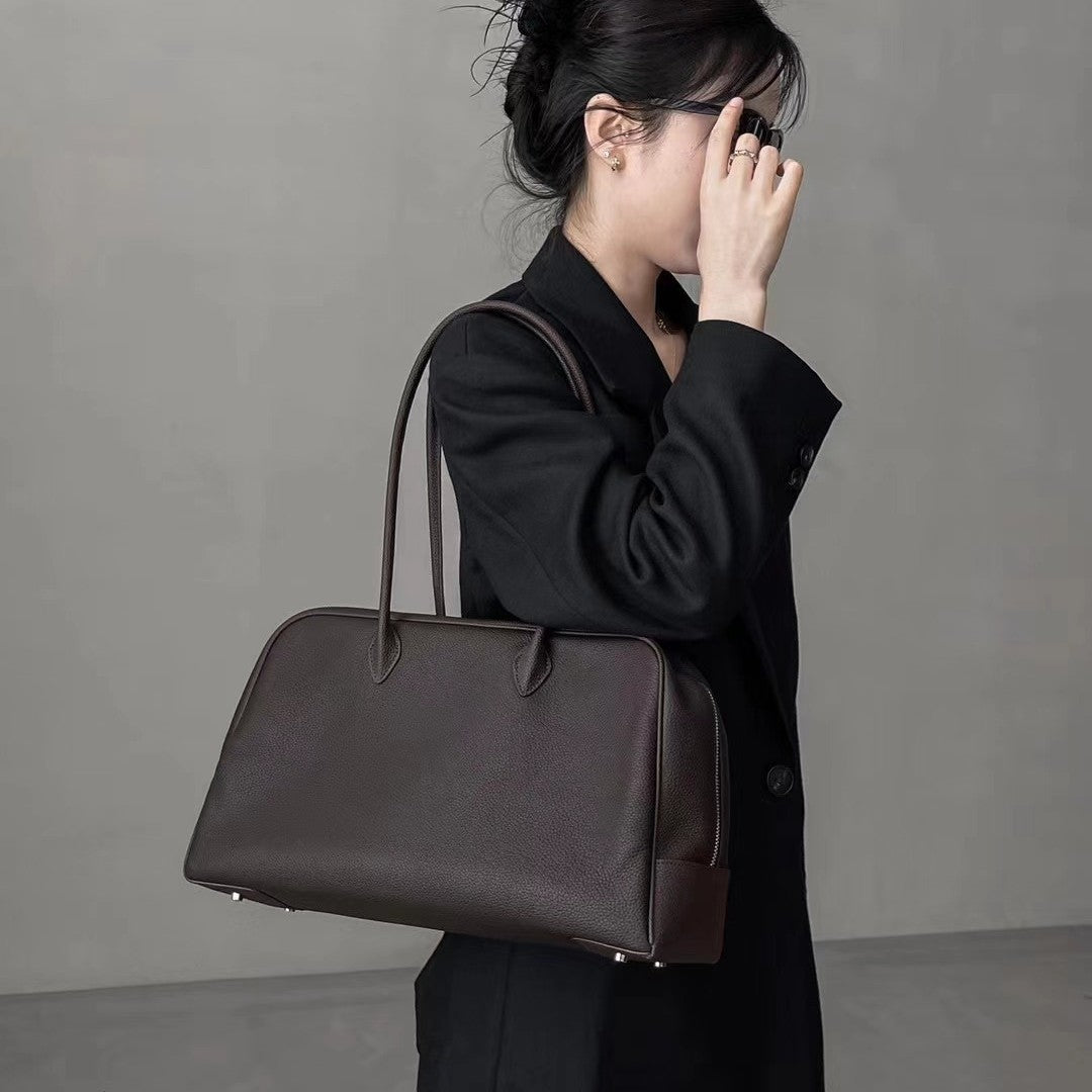 Women's Commuter Foreskin Large Capacity Short Business Shoulder Bags