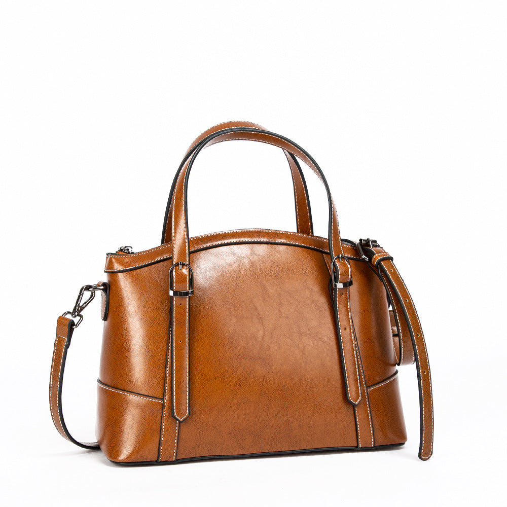Women's Genuine Leather Fashion Retro Cowhide Trendy Shoulder Bags