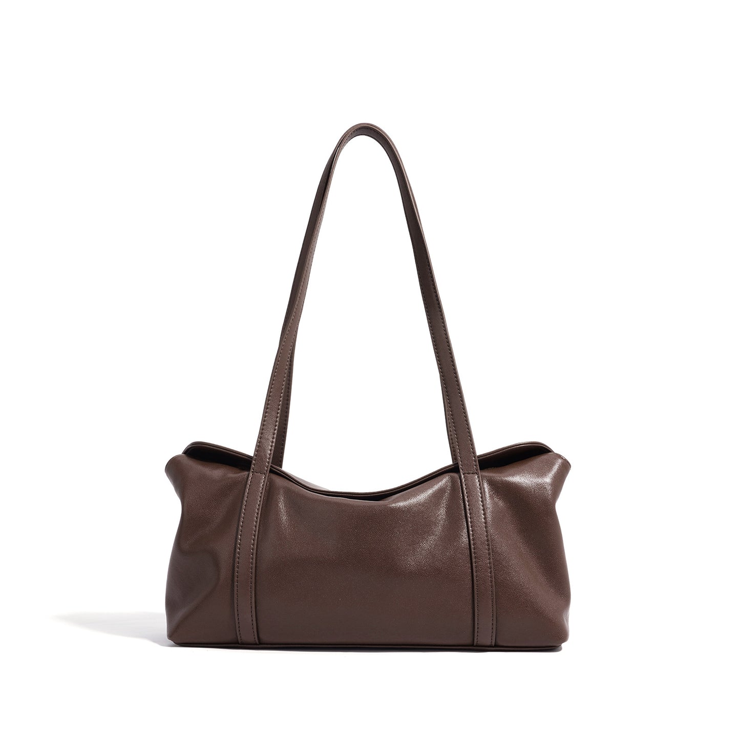 Women's Christmas Red Niche Boston Cowhide Large Shoulder Bags