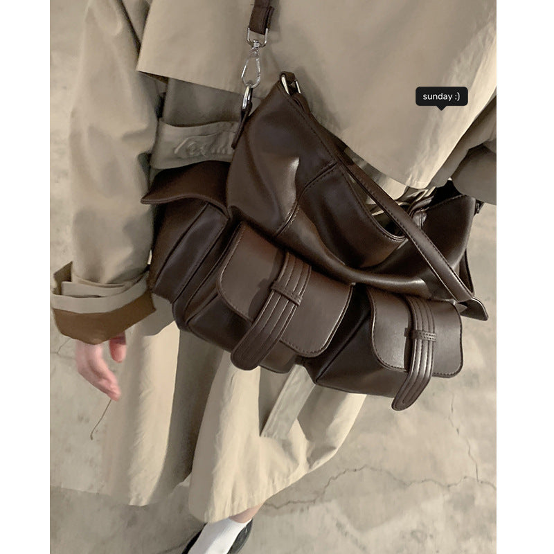 Women's Retro Trendy Large Capacity Fashion Underarm Crossbody Bags