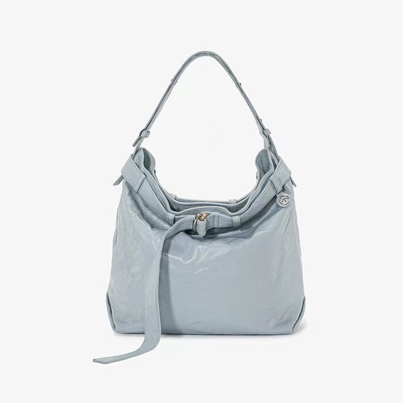 Comfortable Pleated Wandering Son Mother Simple Shoulder Bags
