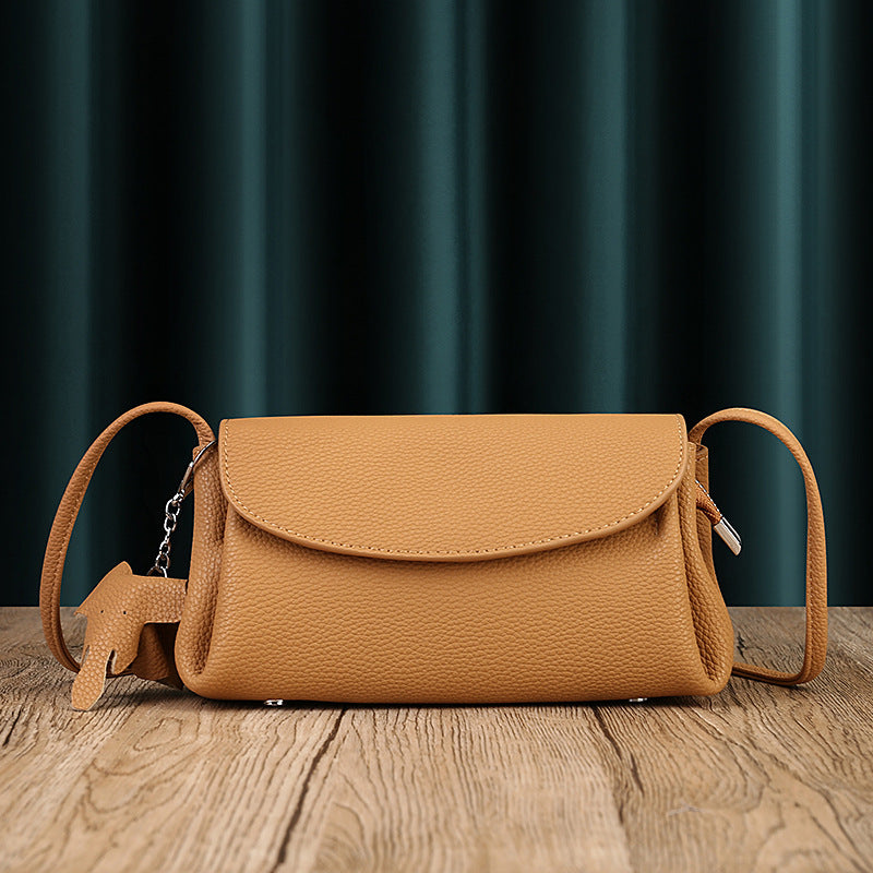 Women's Genuine Leather Soft Cowhide Cloud Pleated Shoulder Bags