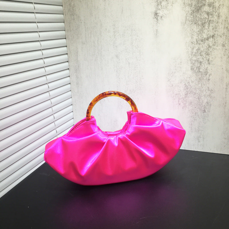 Women's Niche Pleated Silk Cloud For Dinner Evening Bags